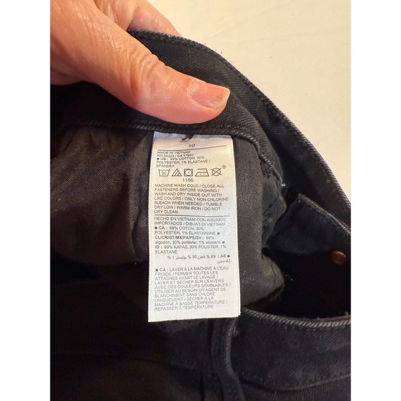 Old Navy High Rise Straight Black Denim Jeans Women Size 10 - Picture 6 of 9
